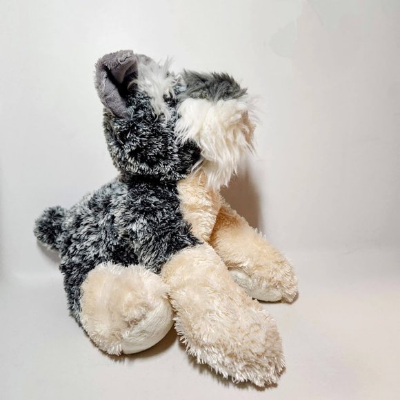 8" Stein Schnauzer Grey Stuffed Animal Dog Plush Puppy Aurora Incredibly soft - Picture 3 of 9